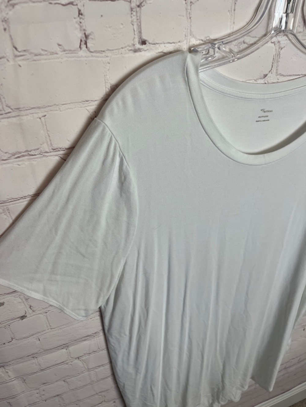 Daily Ritual White Short Sleeve Tunic Tee - Picture 5 of 10
